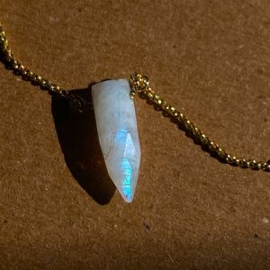 Luna Norte moonstone point necklace